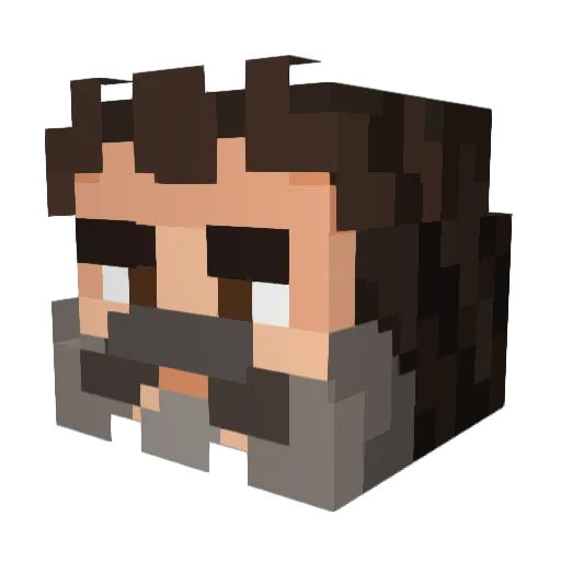 Mavissimb Minecraft avatar head, 3D render
