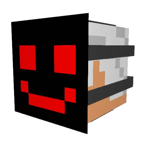 Mavisun Minecraft avatar head, 3D render