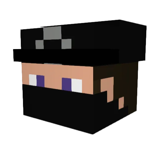 Mavolio Minecraft avatar head, 3D render