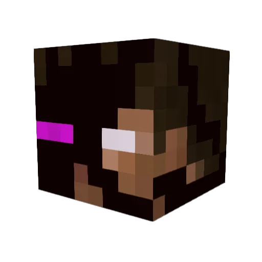 Mavraa Minecraft avatar head, 3D render