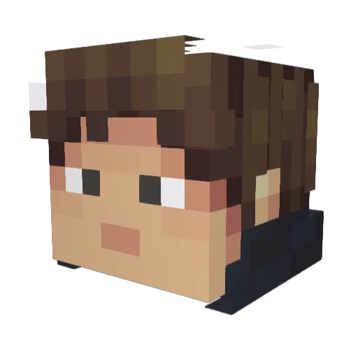 Mavrit Minecraft avatar head, 3D render