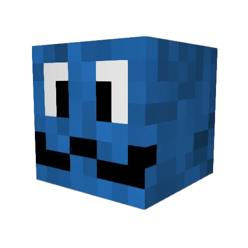 Mavrodog Minecraft avatar head, 3D render