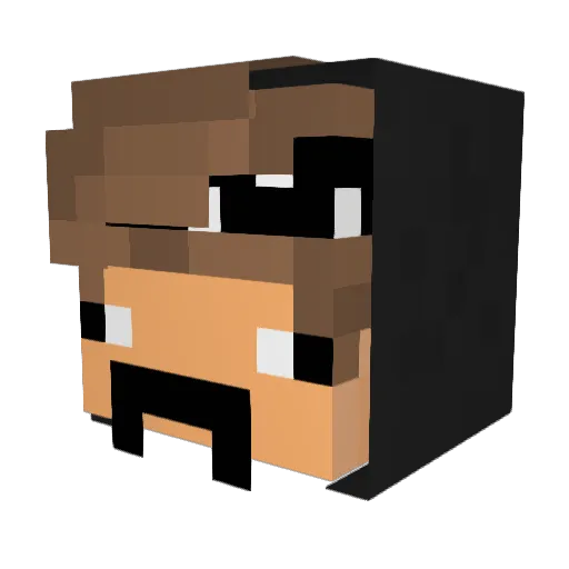 Mavropanos Minecraft avatar head, 3D render