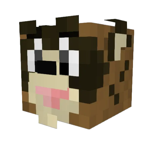MavsWorld Minecraft avatar head, 3D render