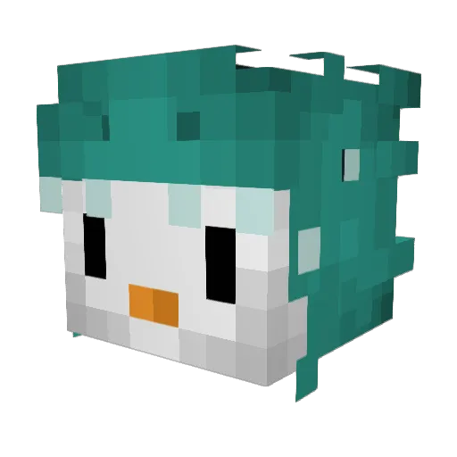 Mavtron Minecraft avatar head, 3D render