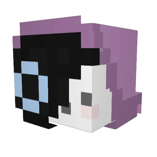 MawKitties Minecraft avatar head, 3D render