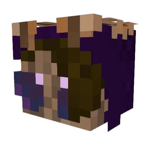 Mawci Minecraft avatar head, 3D render