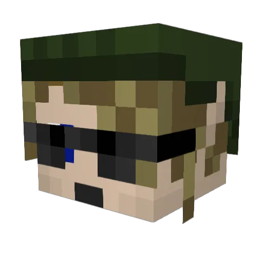 MaweDame Minecraft avatar head, 3D render