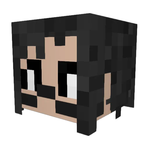 MawfVillette Minecraft avatar head, 3D render