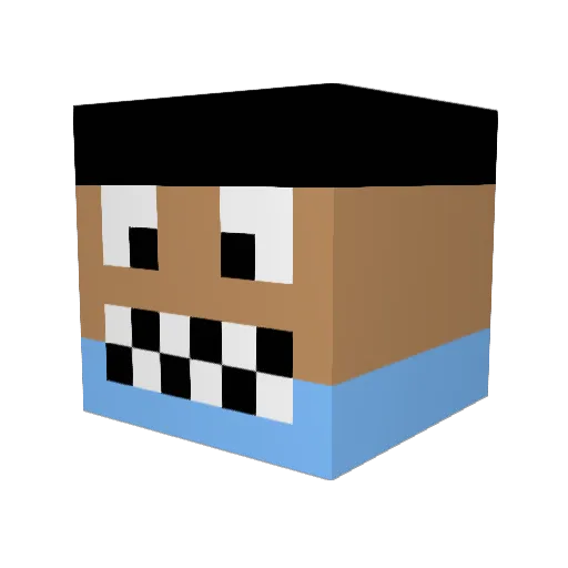 Mawgustt Minecraft avatar head, 3D render