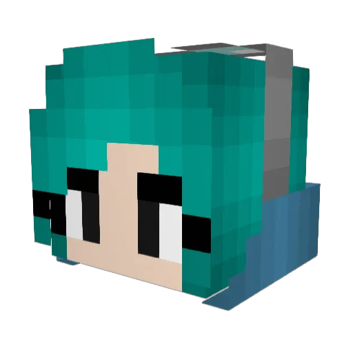 Mawigiftw Minecraft avatar head, 3D render