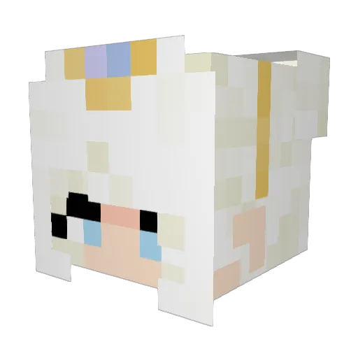 Mawizzi Minecraft avatar head, 3D render