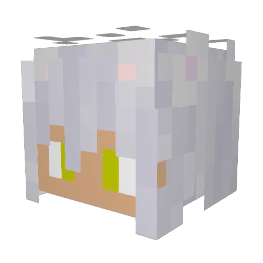 Mawk Minecraft avatar head, 3D render