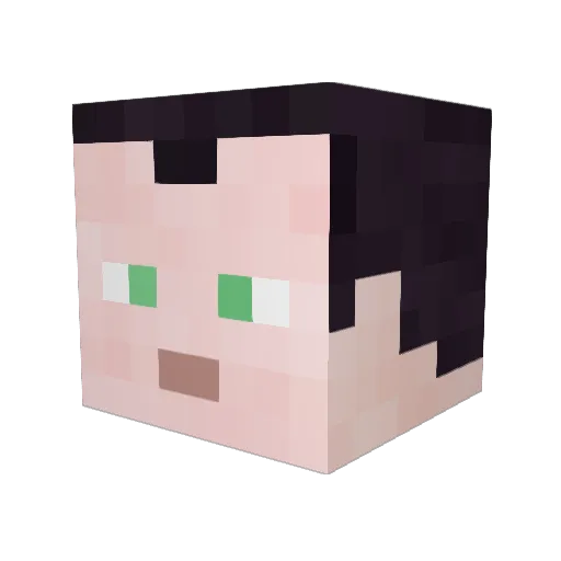 Mawtastic Minecraft avatar head, 3D render