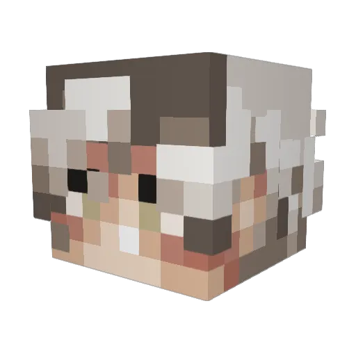 Max0207 Minecraft avatar head, 3D render