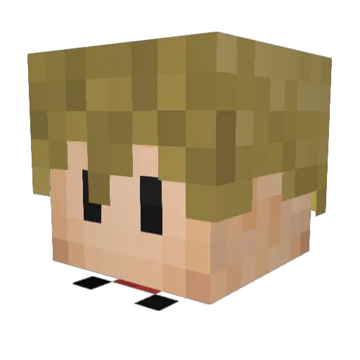 Max0nek Minecraft avatar head, 3D render