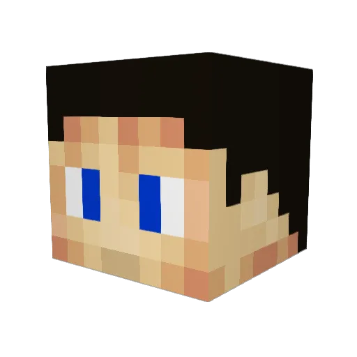 Max1116YT Minecraft avatar head, 3D render