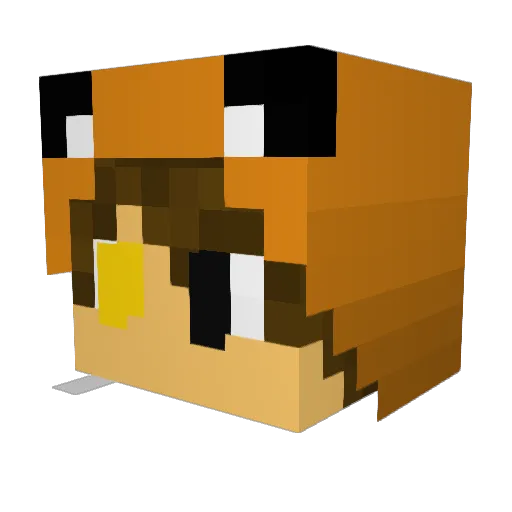 Max1k1ng Minecraft avatar head, 3D render