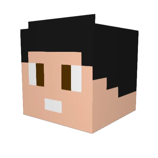 Max38875 Minecraft avatar head, 3D render