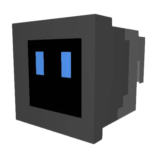 Max64red Minecraft avatar head, 3D render
