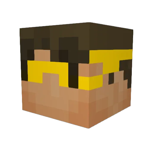 Max8 Minecraft avatar head, 3D render