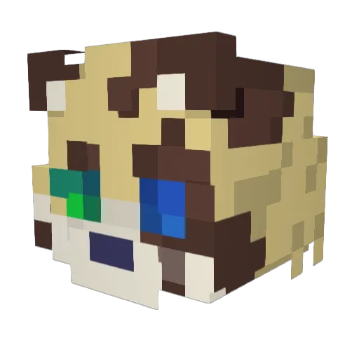 MaxBahtu Minecraft avatar head, 3D render