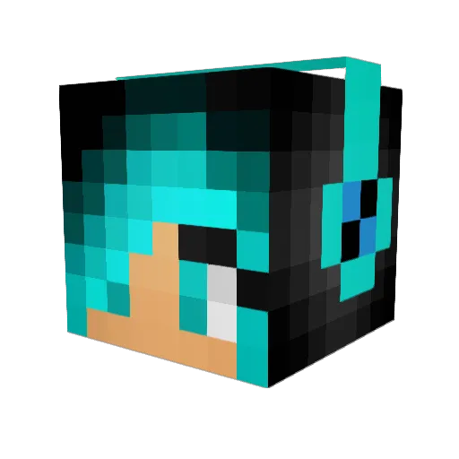 MaxBayer Minecraft avatar head, 3D render