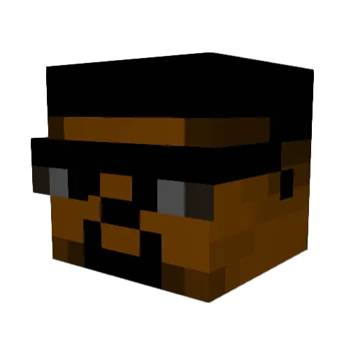 MaxBettiol Minecraft avatar head, 3D render
