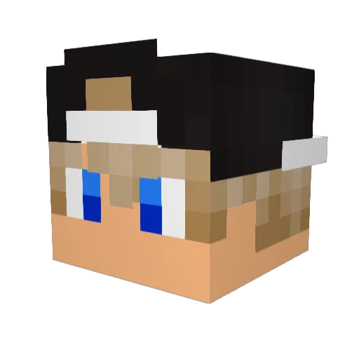 MaxBigBoy Minecraft avatar head, 3D render