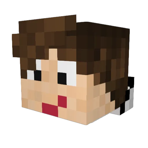 MaxBros15 Minecraft avatar head, 3D render