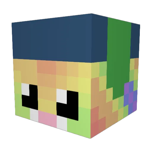 MaxCat2009 Minecraft avatar head, 3D render
