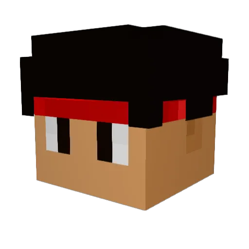 MaxChilled Minecraft avatar head, 3D render