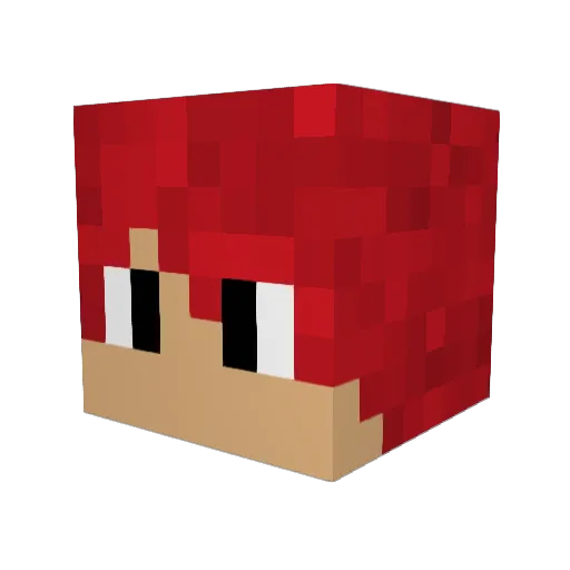 MaxCraftMC Minecraft avatar head, 3D render