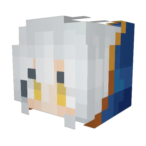 MaxCypher Minecraft avatar head, 3D render