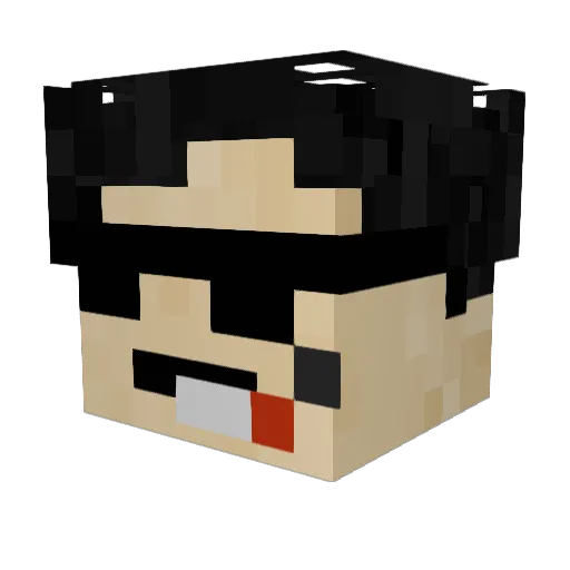 MaxDax13 Minecraft avatar head, 3D render