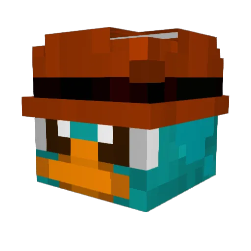 MaxDerLax Minecraft avatar head, 3D render