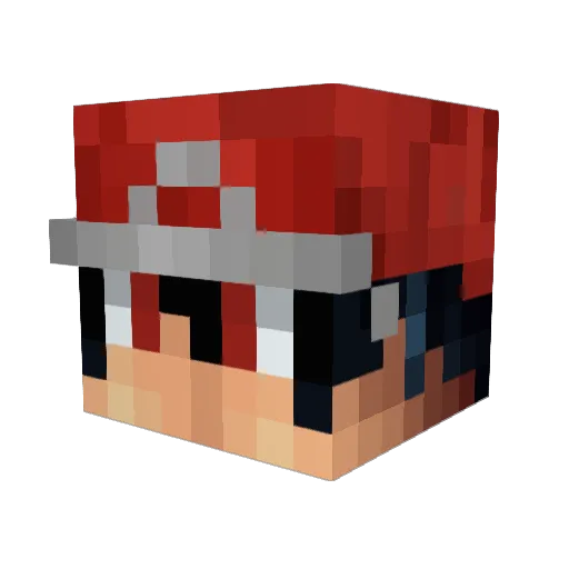 MaxDoesMLG Minecraft avatar head, 3D render