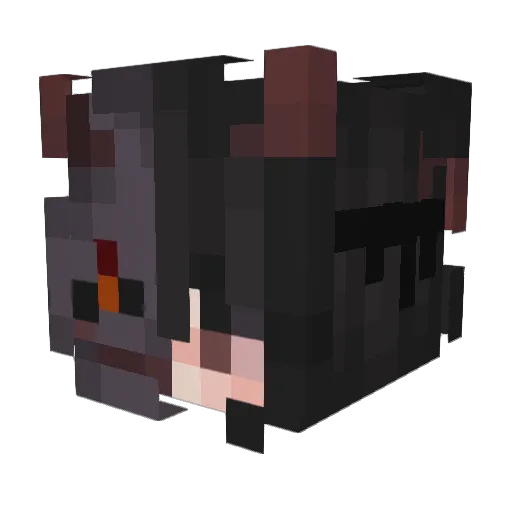 MaxEstPasLa Minecraft avatar head, 3D render