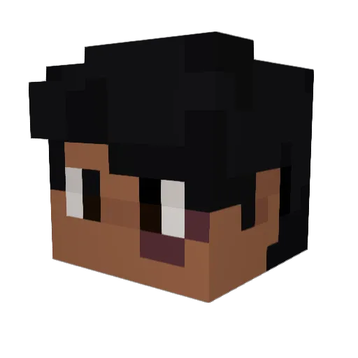 MaxFlameZ Minecraft avatar head, 3D render