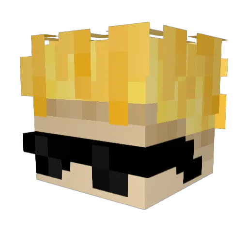 MaxFox1507 Minecraft avatar head, 3D render