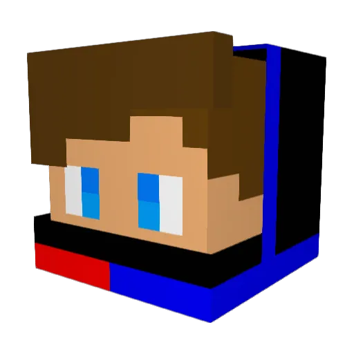 MaxGamerWW Minecraft avatar head, 3D render