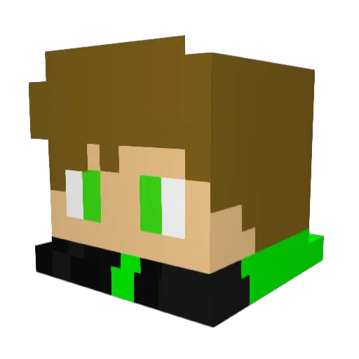 MaxGhost17 Minecraft avatar head, 3D render