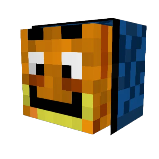 MaxHP Minecraft avatar head, 3D render