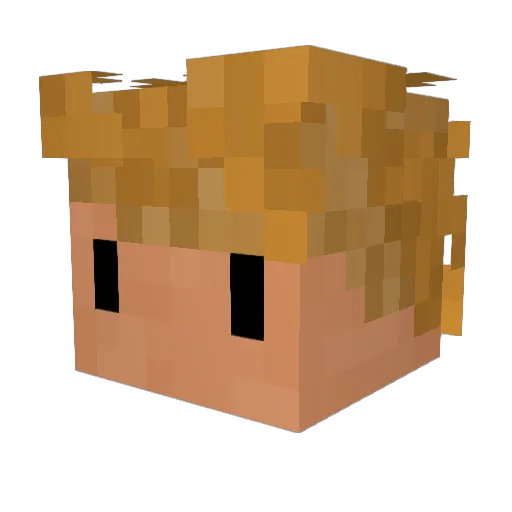 MaxHartw Minecraft avatar head, 3D render