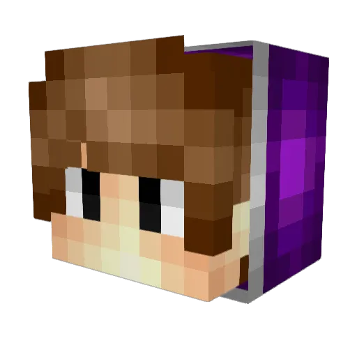 MaxK1ng Minecraft avatar head, 3D render