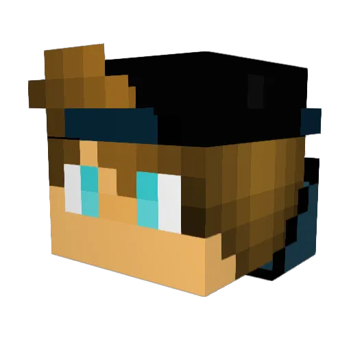 MaxKL123 Minecraft avatar head, 3D render