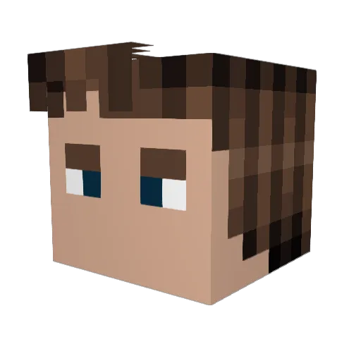 MaxKeys Minecraft avatar head, 3D render