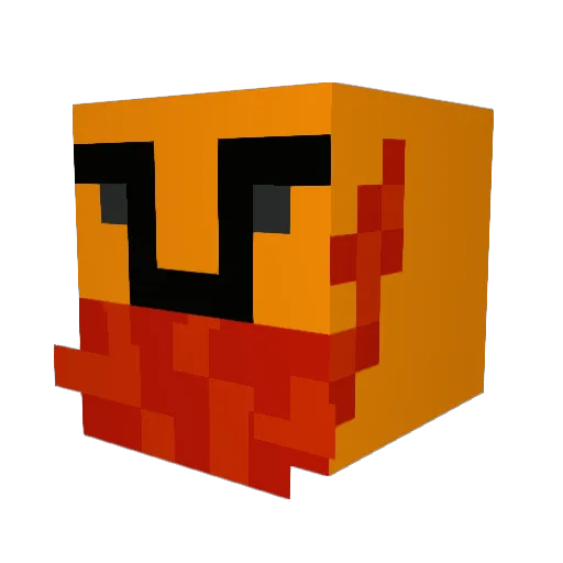 MaxKostic Minecraft avatar head, 3D render