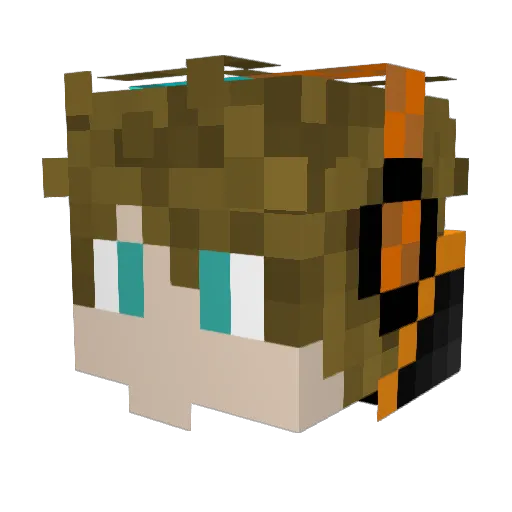 MaxLJ2000 Minecraft avatar head, 3D render