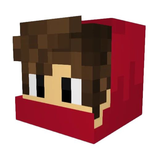 MaxLP07 Minecraft avatar head, 3D render